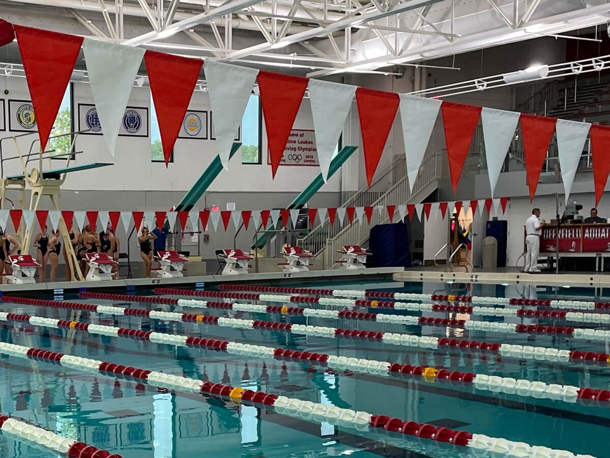 ISOA official at a swim meet
