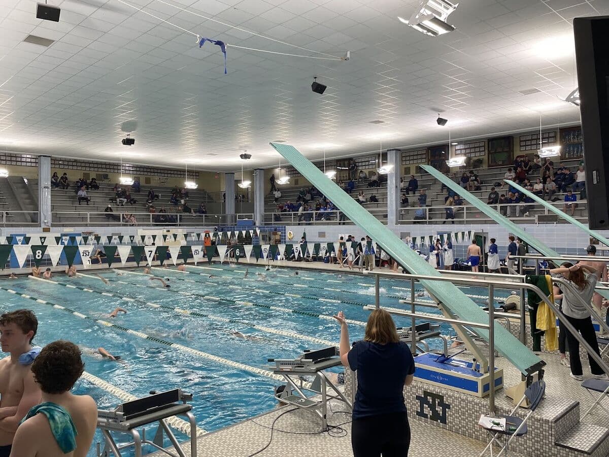 Swimming officials at a swim meet